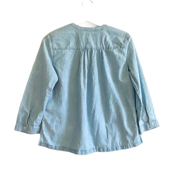 Levi,s cotton chambray lace front top, size S - Picture 2 of 13